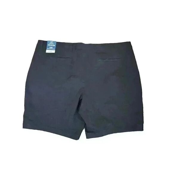 George Men's Black Soot Cotton/Spandex Flat Front Above the Knee Shorts NEW - Picture 8 of 11